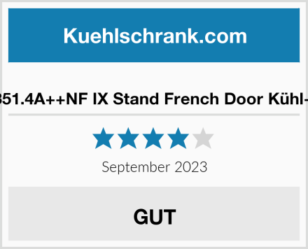  WOLKENSTEIN FD351.4A++NF IX Stand French Door Kühl-Gefrierkombination Test