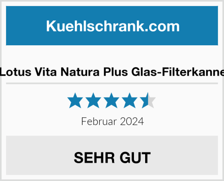  Lotus Vita Natura Plus Glas-Filterkanne Test