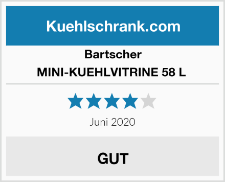 Bartscher MINI-KUEHLVITRINE 58 L  Test